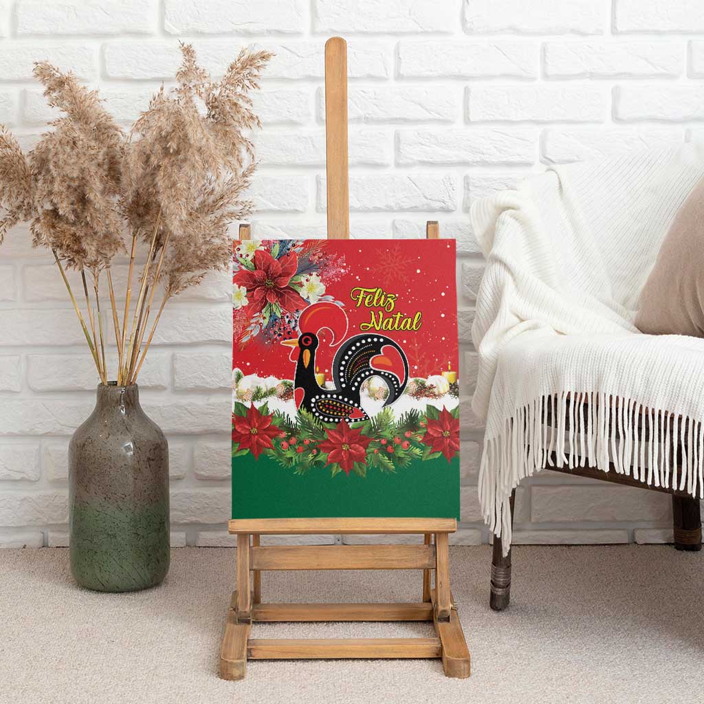 Portugal Christmas Canvas Wall Art Rooster of Barcelos Christmas Lightning Art - Wonder Print Shop