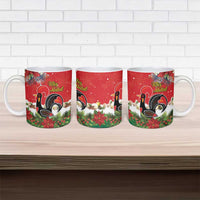 Portugal Christmas Ceramic Mug Rooster of Barcelos Christmas Lightning Art - Wonder Print Shop