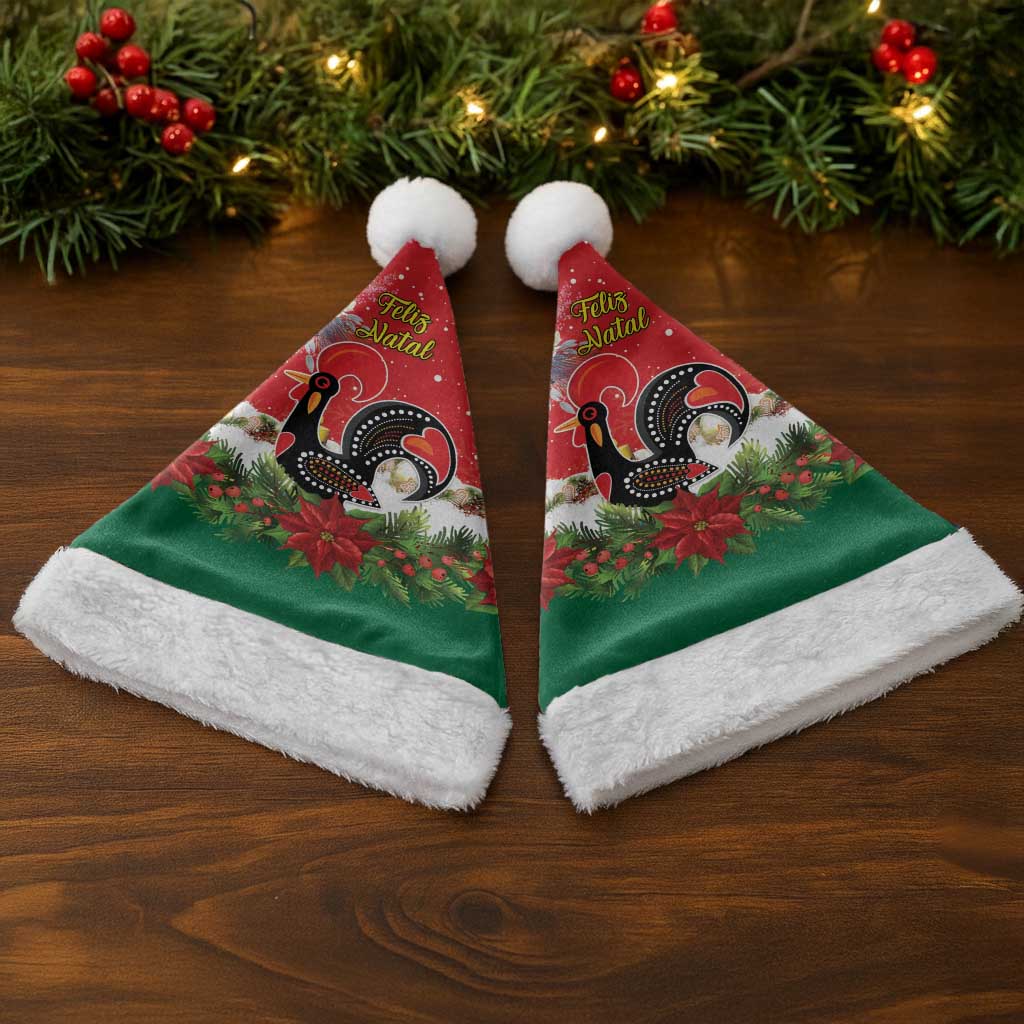 Portugal Christmas Santa Hat Rooster of Barcelos Christmas Lightning Art - Wonder Print Shop