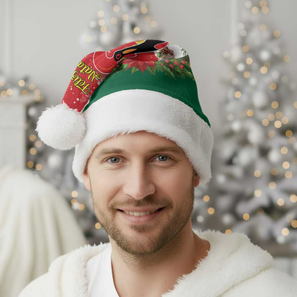 Portugal Christmas Santa Hat Rooster of Barcelos Christmas Lightning Art - Wonder Print Shop