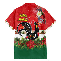 Portugal Christmas Family Matching Mermaid Dress and Hawaiian Shirt Rooster of Barcelos Christmas Lightning Art - Wonder Print Shop