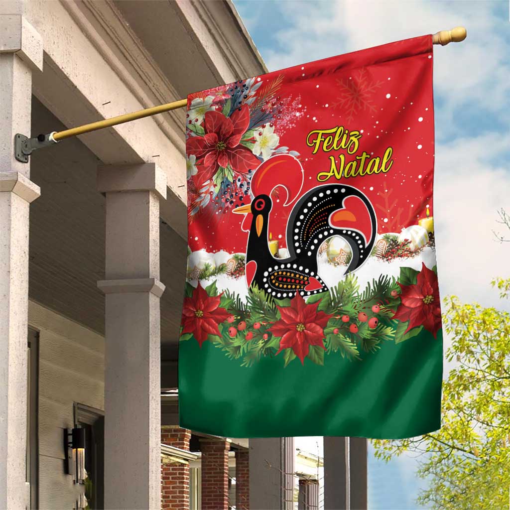 Portugal Christmas Garden Flag Rooster of Barcelos Christmas Lightning Art - Wonder Print Shop