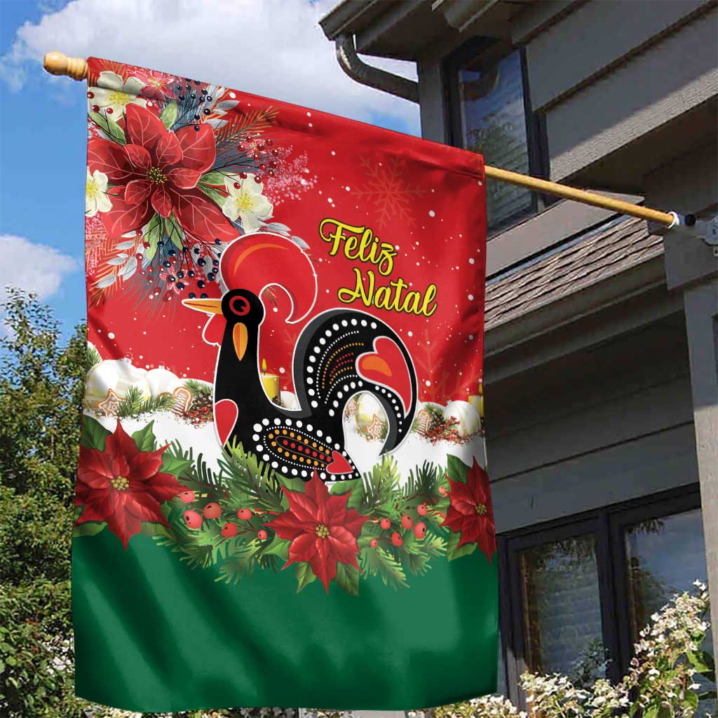 Portugal Christmas Garden Flag Rooster of Barcelos Christmas Lightning Art - Wonder Print Shop
