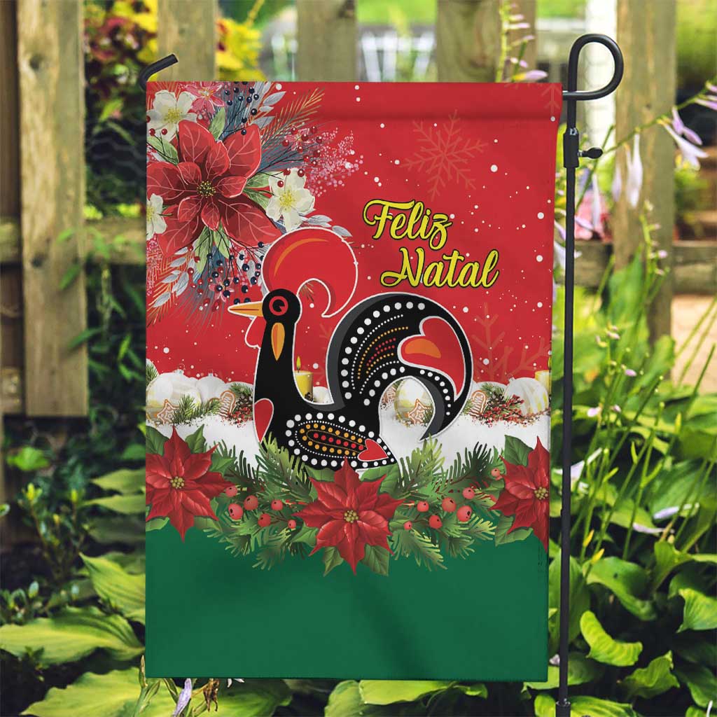 Portugal Christmas Garden Flag Rooster of Barcelos Christmas Lightning Art - Wonder Print Shop