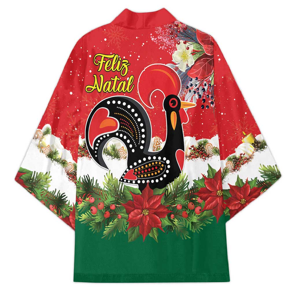 Portugal Christmas Kimono Rooster of Barcelos Christmas Lightning Art - Wonder Print Shop