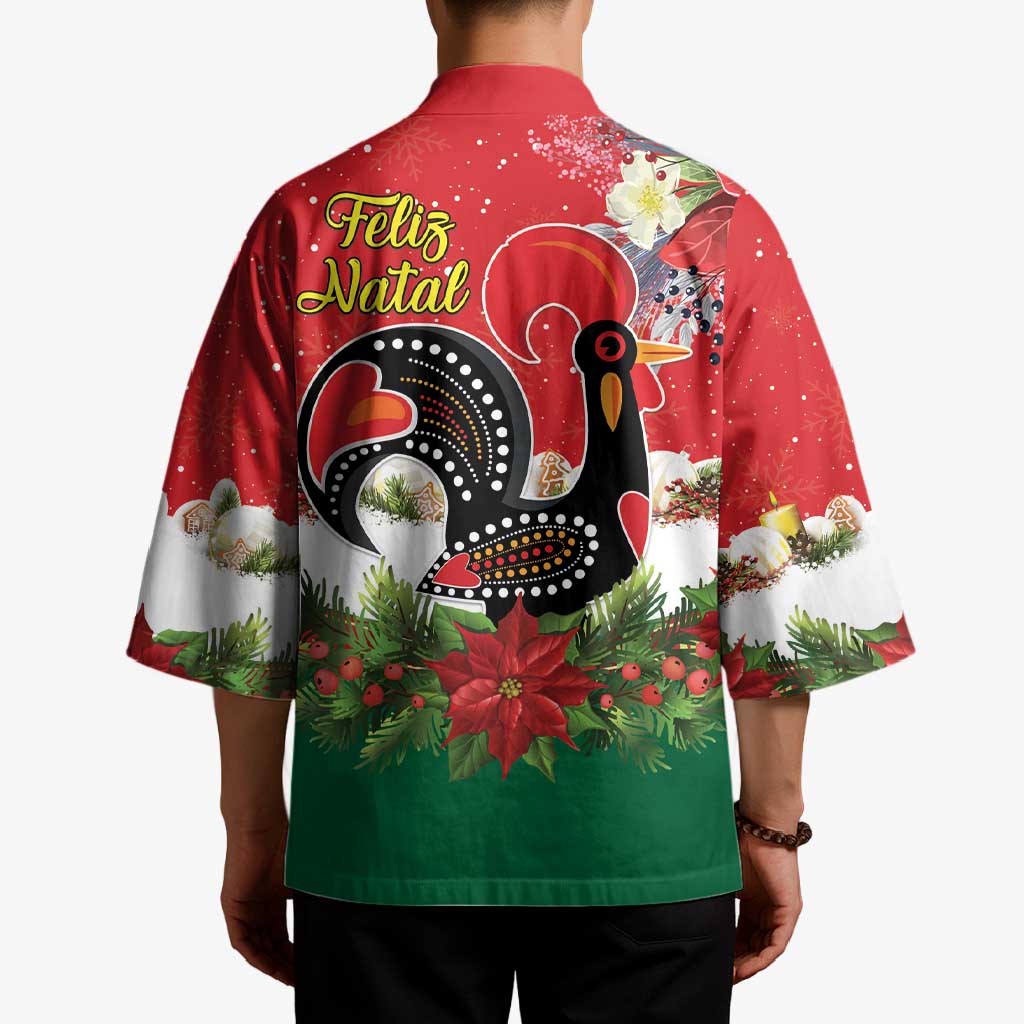 Portugal Christmas Kimono Rooster of Barcelos Christmas Lightning Art - Wonder Print Shop