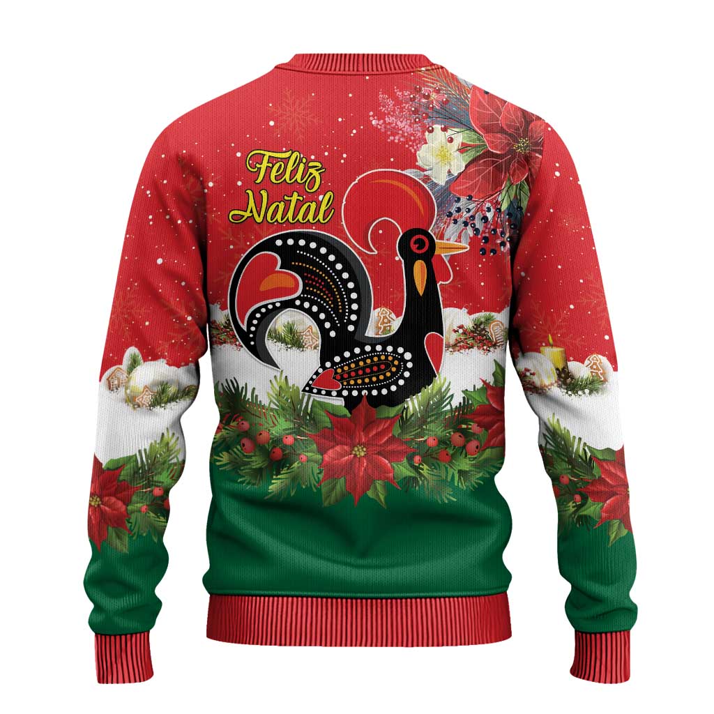 Portugal Christmas Ugly Christmas Sweater Rooster of Barcelos Christmas Lightning Art - Wonder Print Shop
