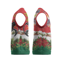 Portugal Christmas Knitted V-Neck Vest Rooster of Barcelos Christmas Lightning Art - Wonder Print Shop