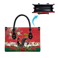 Portugal Christmas Leather Bag Rooster of Barcelos Christmas Lightning Art - Wonder Print Shop