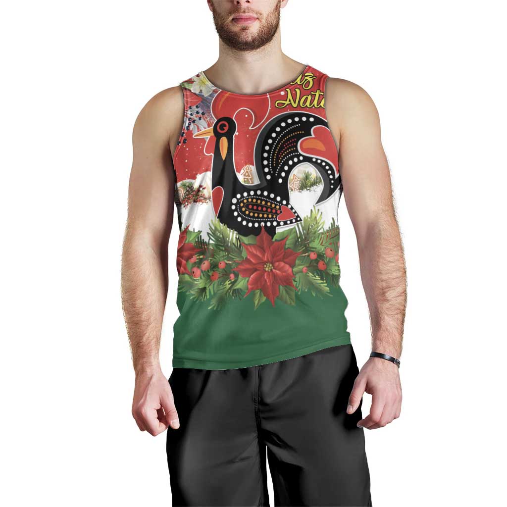 Portugal Christmas Men Tank Top Rooster of Barcelos Christmas Lightning Art - Wonder Print Shop