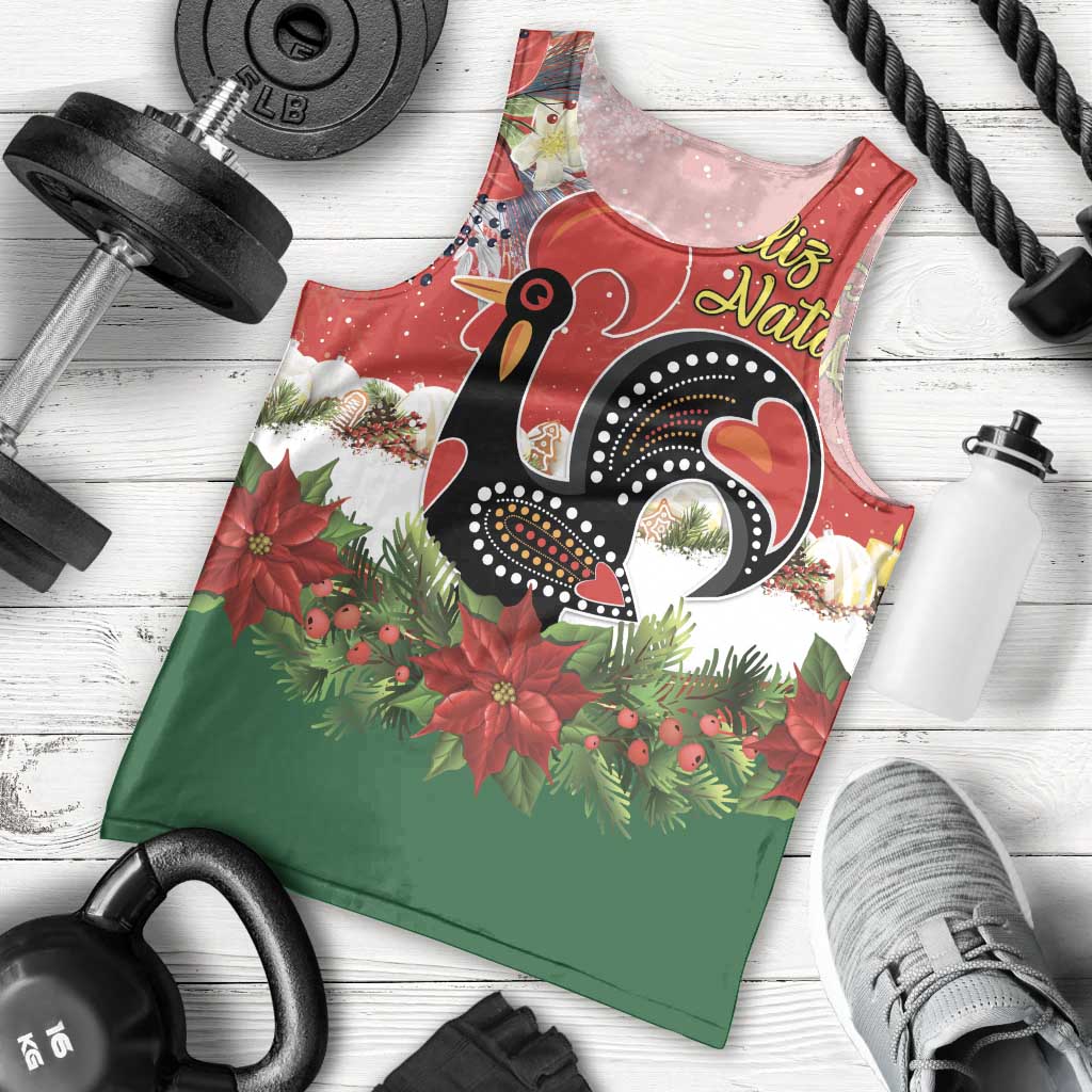 Portugal Christmas Men Tank Top Rooster of Barcelos Christmas Lightning Art - Wonder Print Shop