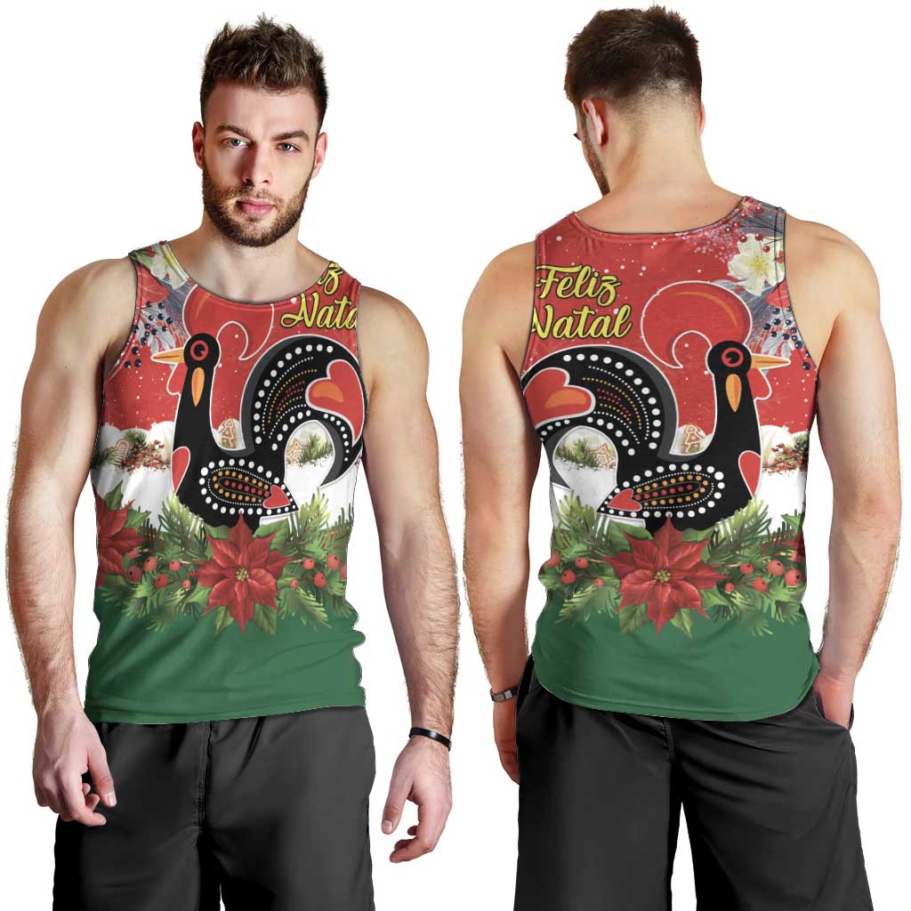 Portugal Christmas Men Tank Top Rooster of Barcelos Christmas Lightning Art - Wonder Print Shop