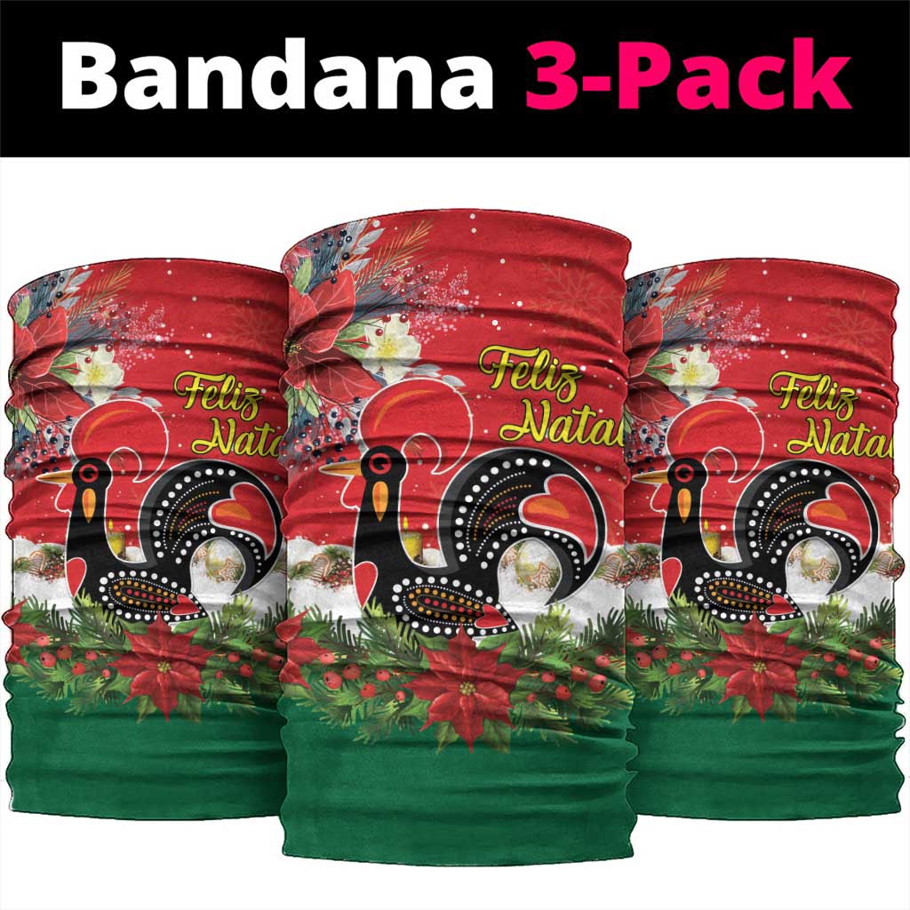 Portugal Christmas Neck Gaiter Rooster of Barcelos Christmas Lightning Art - Wonder Print Shop