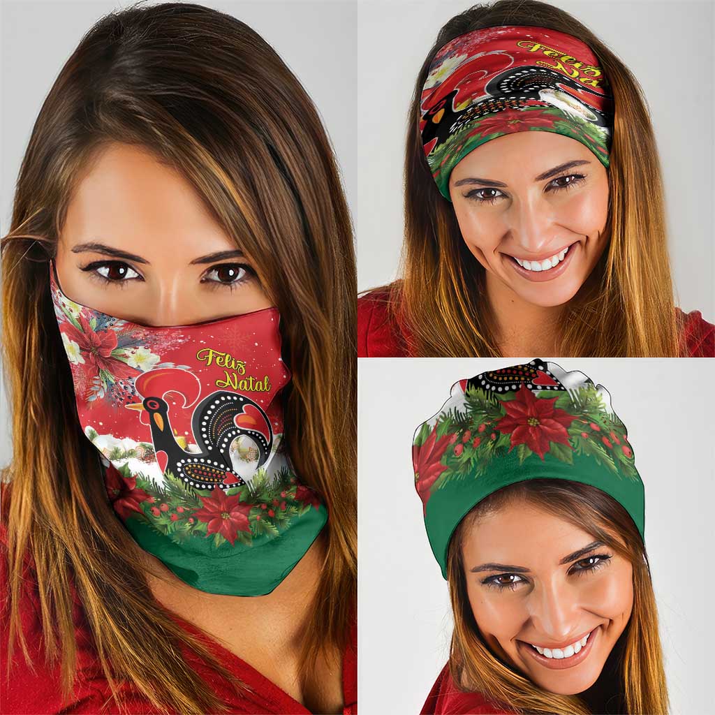 Portugal Christmas Neck Gaiter Rooster of Barcelos Christmas Lightning Art - Wonder Print Shop
