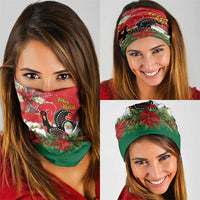 Portugal Christmas Neck Gaiter Rooster of Barcelos Christmas Lightning Art - Wonder Print Shop