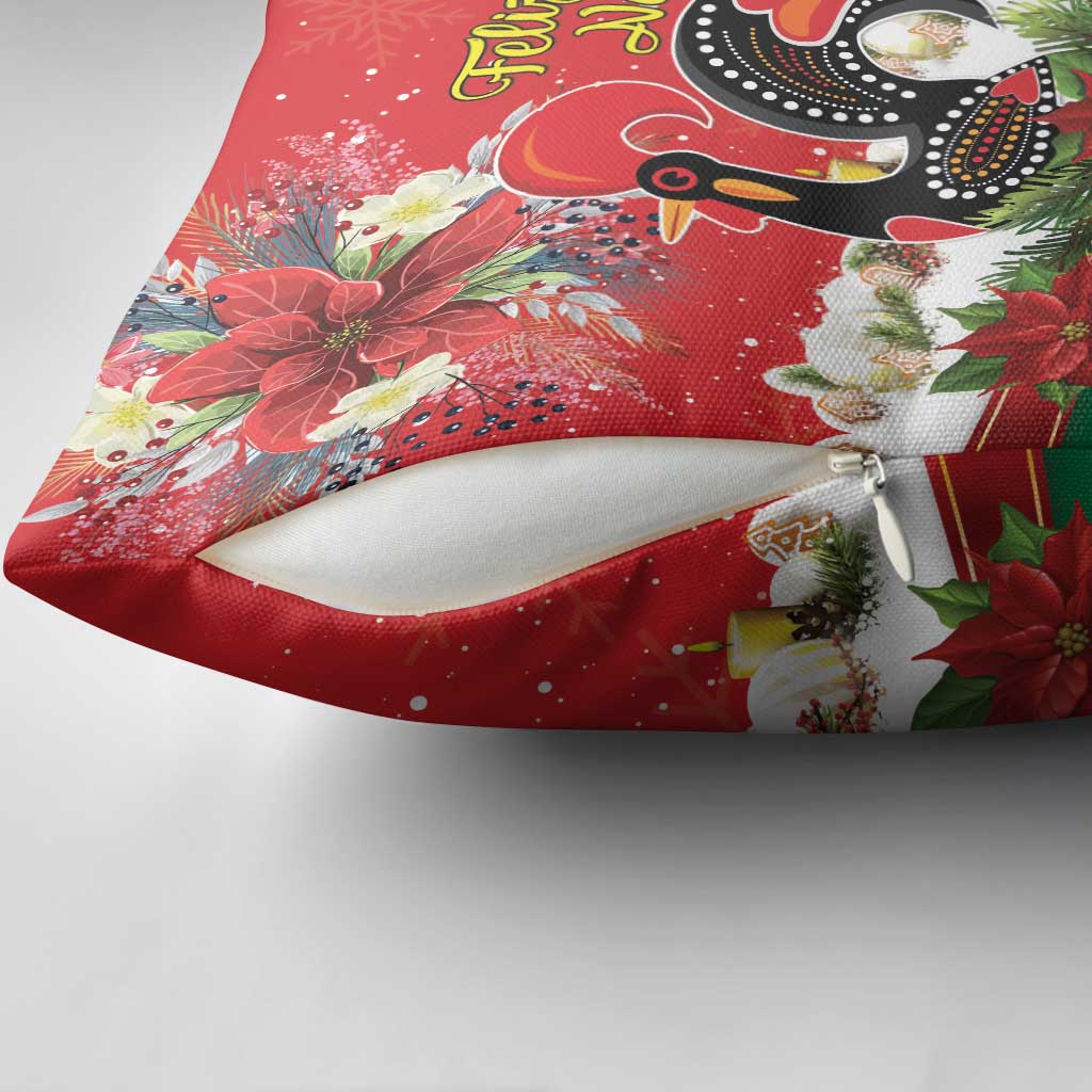 Portugal Christmas Pillow Cover Rooster of Barcelos Christmas Lightning Art - Wonder Print Shop