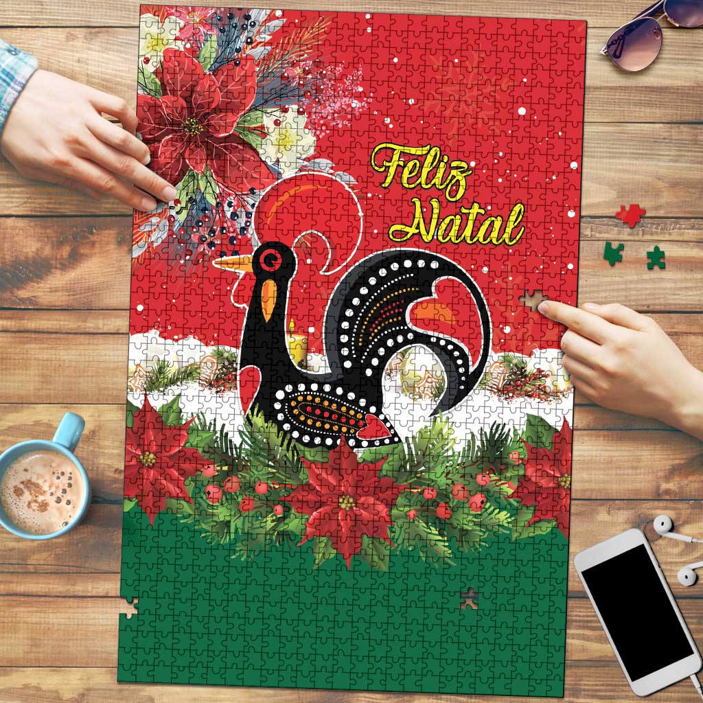 Portugal Christmas Puzzle Rooster of Barcelos Christmas Lightning Art - Wonder Print Shop