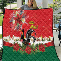Portugal Christmas Quilt Rooster of Barcelos Christmas Lightning Art - Wonder Print Shop