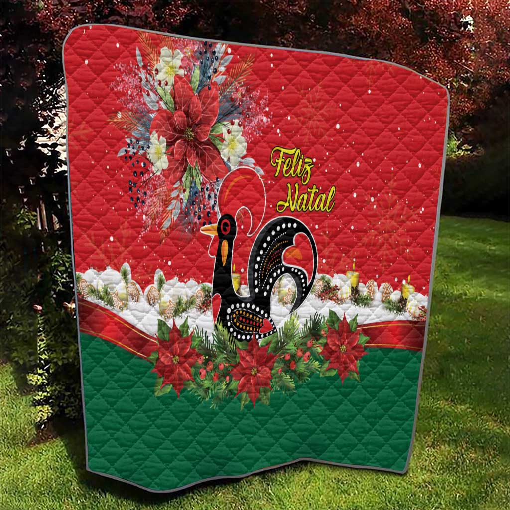 Portugal Christmas Quilt Rooster of Barcelos Christmas Lightning Art - Wonder Print Shop