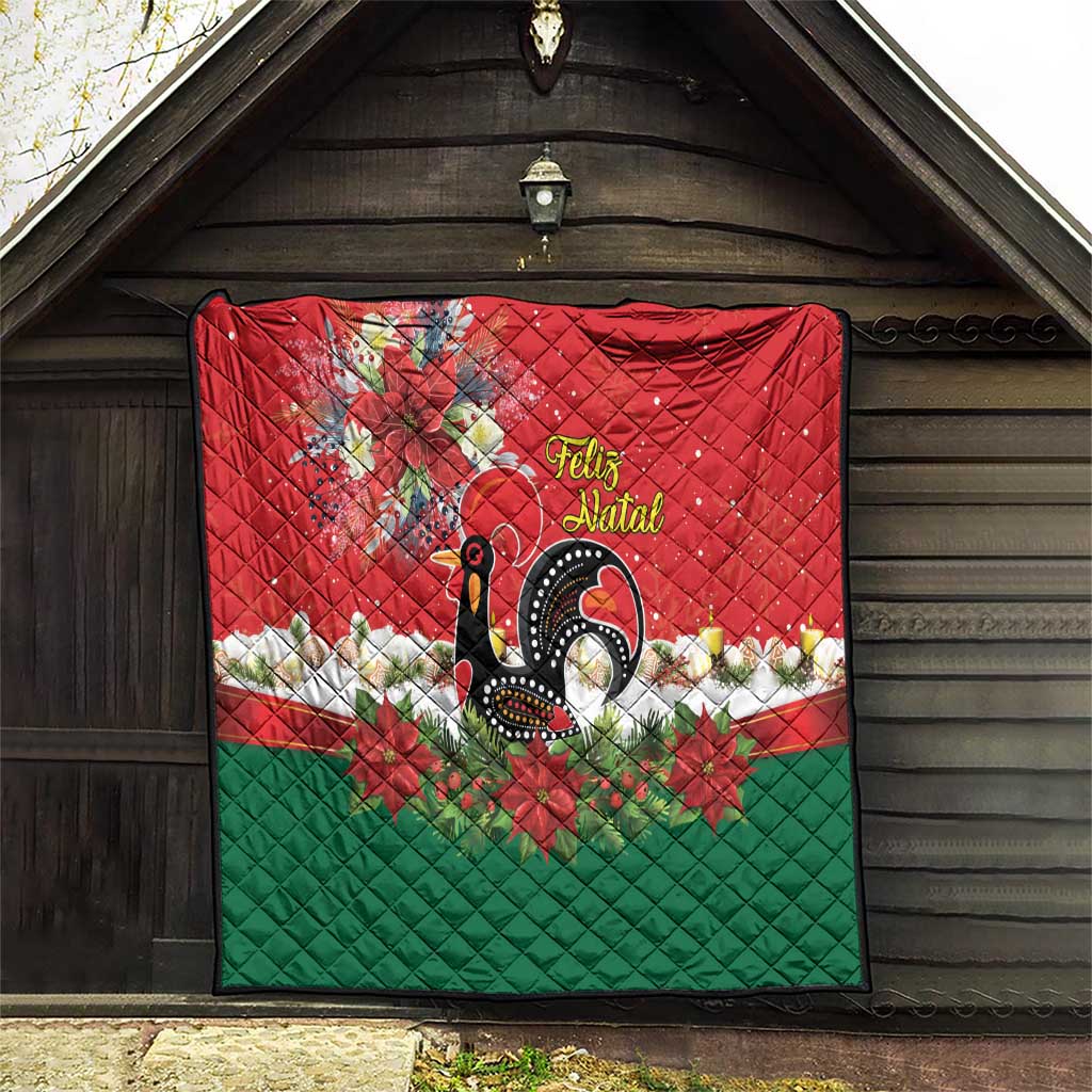 Portugal Christmas Quilt Rooster of Barcelos Christmas Lightning Art - Wonder Print Shop