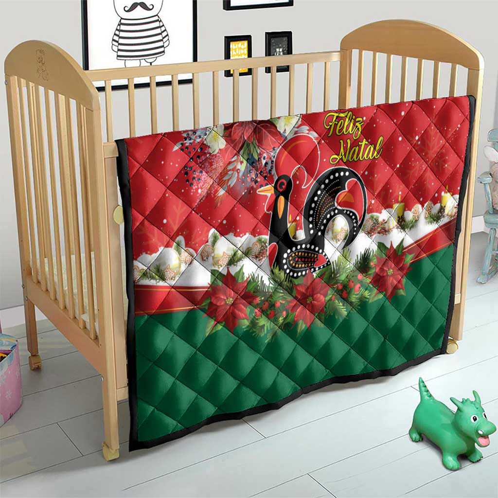 Portugal Christmas Quilt Rooster of Barcelos Christmas Lightning Art - Wonder Print Shop