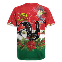 Portugal Christmas Rugby Jersey Rooster of Barcelos Christmas Lightning Art - Wonder Print Shop