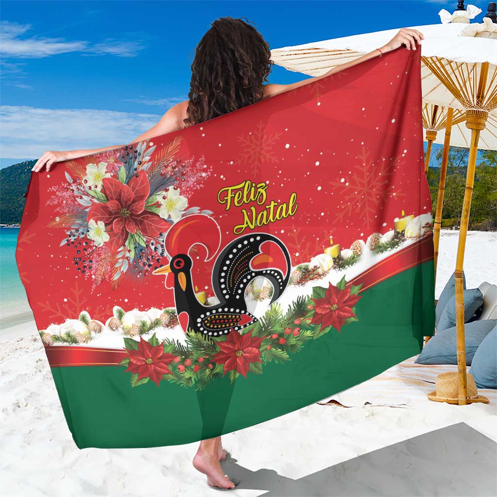 Portugal Christmas Sarong Rooster of Barcelos Christmas Lightning Art - Wonder Print Shop