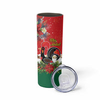 Portugal Christmas Skinny Tumbler Rooster of Barcelos Christmas Lightning Art - Wonder Print Shop