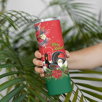 Portugal Christmas Skinny Tumbler Rooster of Barcelos Christmas Lightning Art - Wonder Print Shop