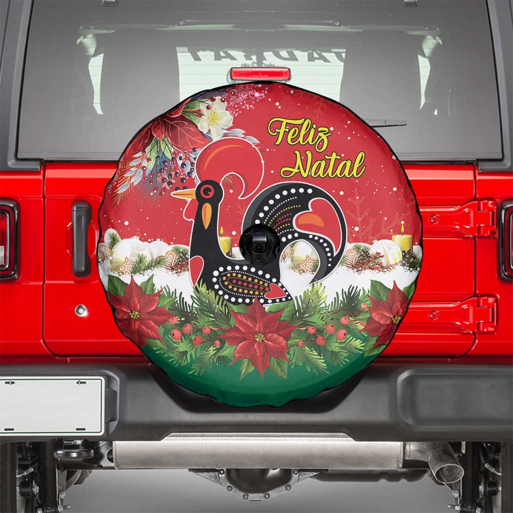 Portugal Christmas Spare Tire Cover Rooster of Barcelos Christmas Lightning Art - Wonder Print Shop