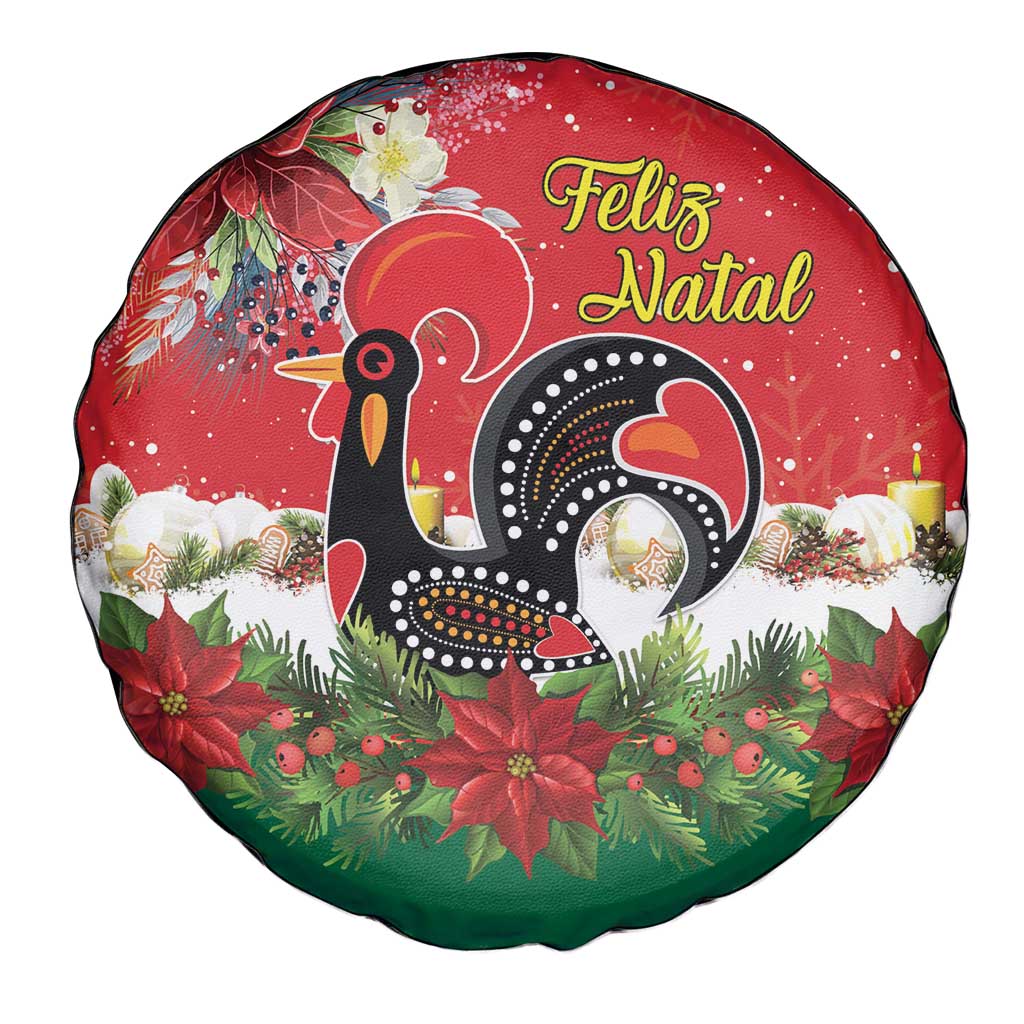 Portugal Christmas Spare Tire Cover Rooster of Barcelos Christmas Lightning Art - Wonder Print Shop