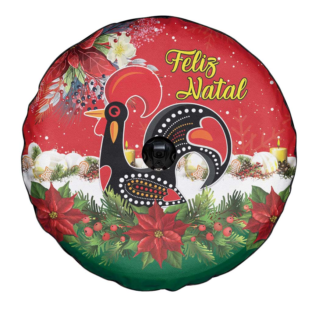Portugal Christmas Spare Tire Cover Rooster of Barcelos Christmas Lightning Art - Wonder Print Shop