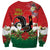Portugal Christmas Sweatshirt Rooster of Barcelos Christmas Lightning Art - Wonder Print Shop