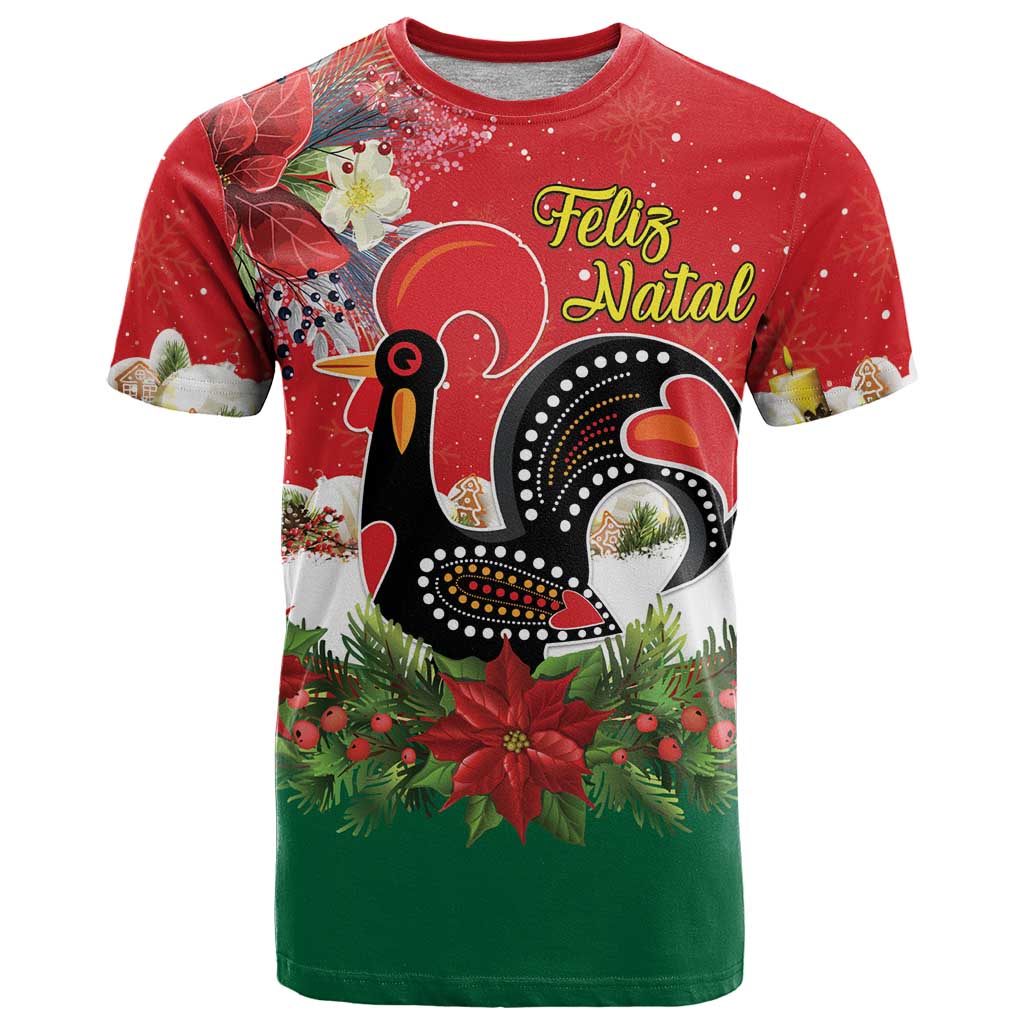 Portugal Christmas T Shirt Rooster of Barcelos Christmas Lightning Art - Wonder Print Shop