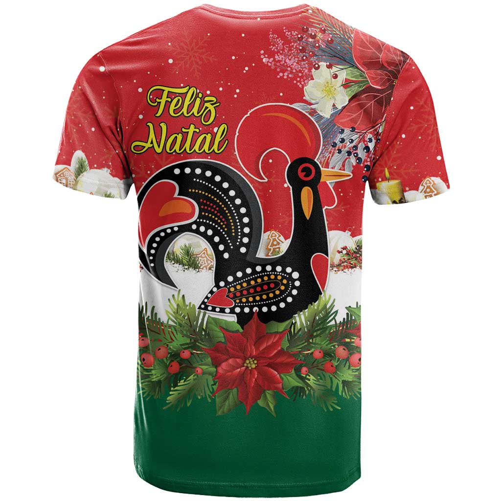 Portugal Christmas T Shirt Rooster of Barcelos Christmas Lightning Art - Wonder Print Shop