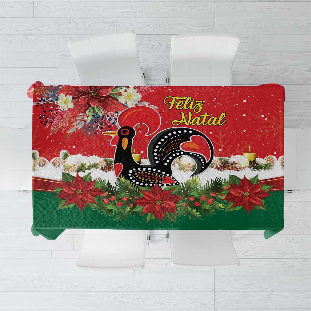 Portugal Christmas Tablecloth Rooster of Barcelos Christmas Lightning Art - Wonder Print Shop