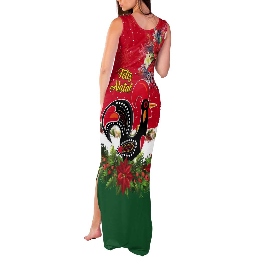 Portugal Christmas Tank Maxi Dress Rooster of Barcelos Christmas Lightning Art - Wonder Print Shop
