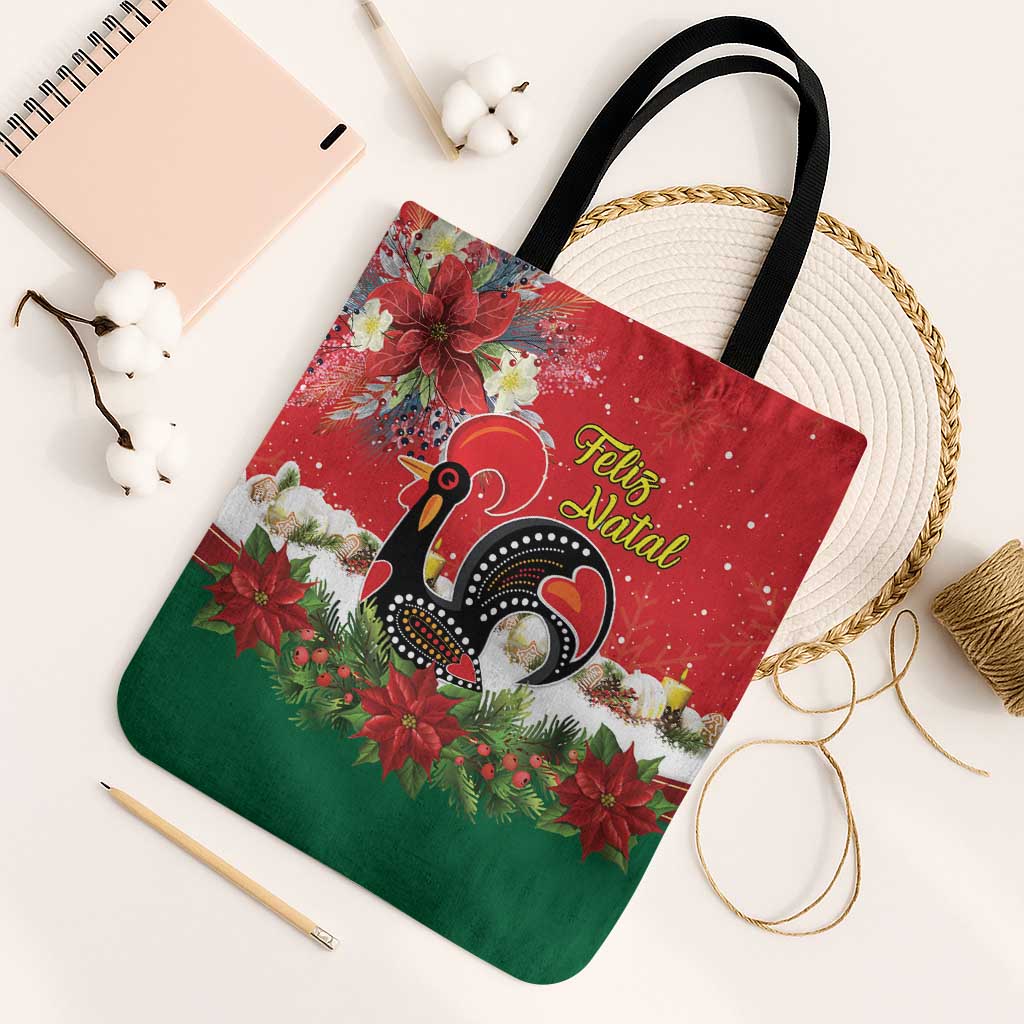 Portugal Christmas Tote Bag Rooster of Barcelos Christmas Lightning Art - Wonder Print Shop