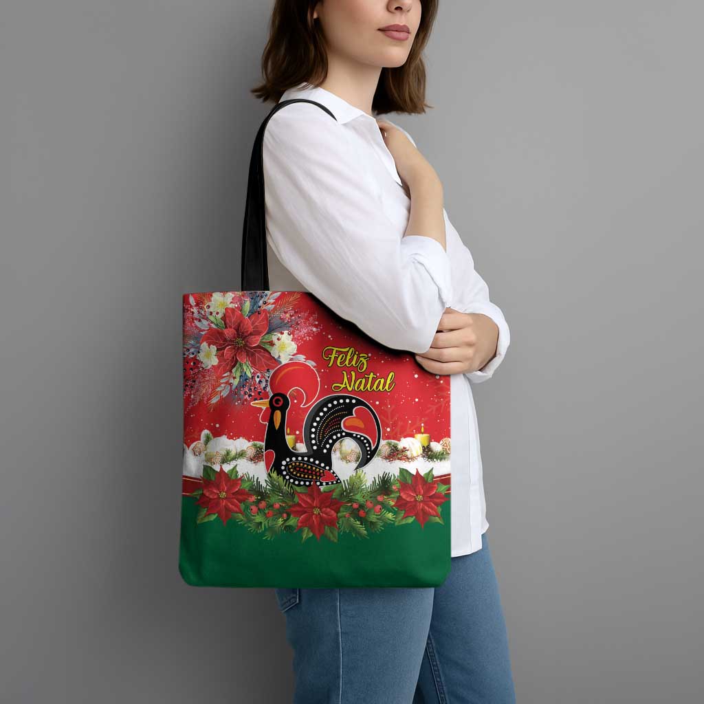 Portugal Christmas Tote Bag Rooster of Barcelos Christmas Lightning Art - Wonder Print Shop