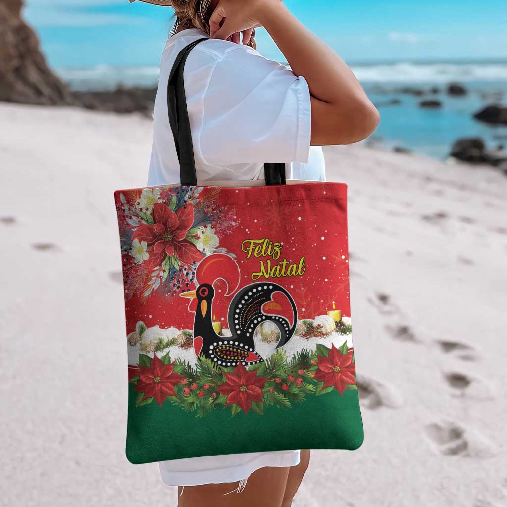 Portugal Christmas Tote Bag Rooster of Barcelos Christmas Lightning Art - Wonder Print Shop