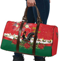 Portugal Christmas Travel Bag Rooster of Barcelos Christmas Lightning Art - Wonder Print Shop