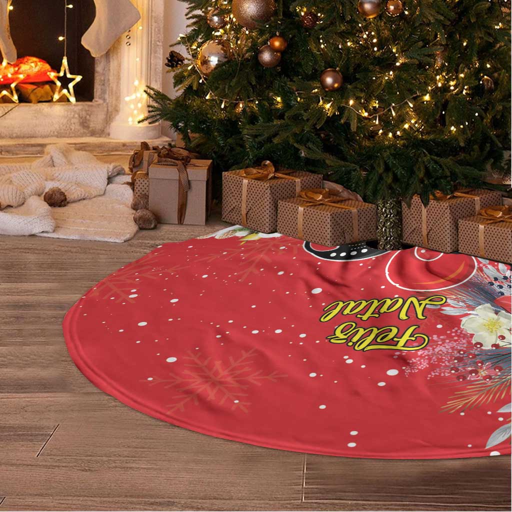 Portugal Christmas Tree Skirt Rooster of Barcelos Christmas Lightning Art - Wonder Print Shop