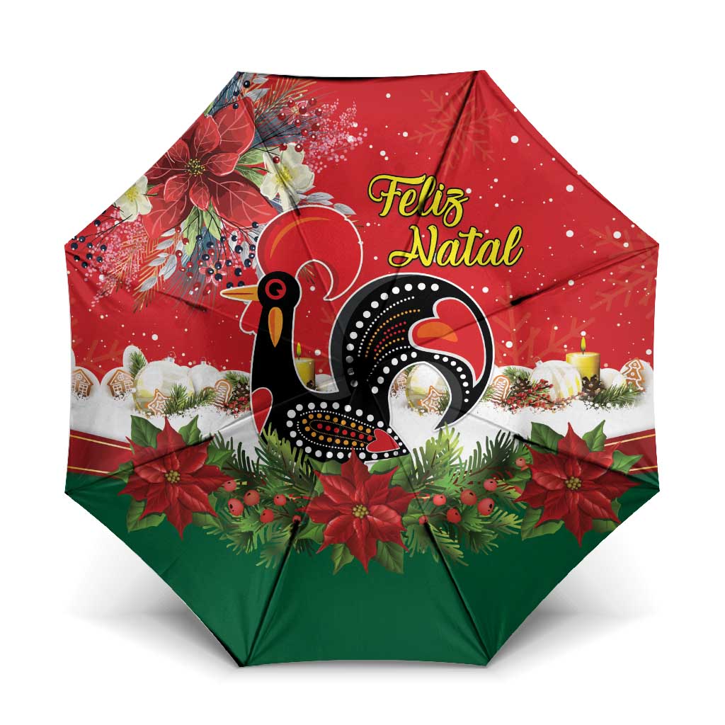 Portugal Christmas Umbrella Rooster of Barcelos Christmas Lightning Art - Wonder Print Shop