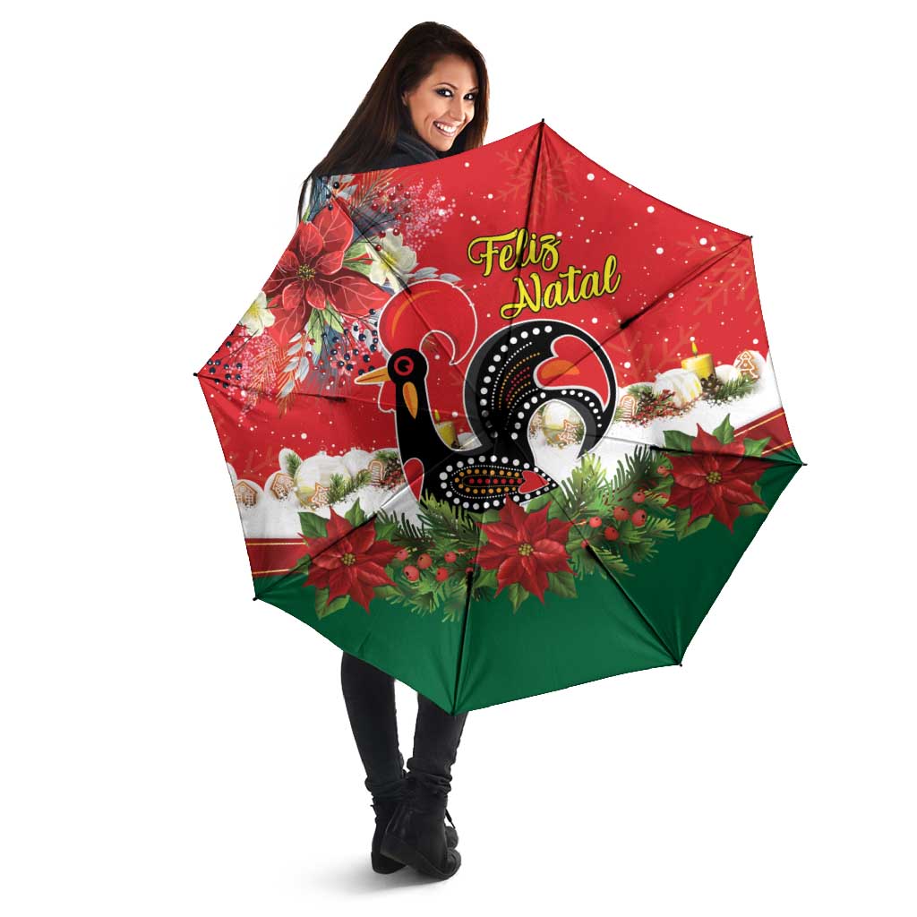Portugal Christmas Umbrella Rooster of Barcelos Christmas Lightning Art - Wonder Print Shop
