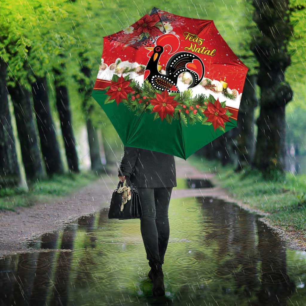Portugal Christmas Umbrella Rooster of Barcelos Christmas Lightning Art - Wonder Print Shop