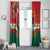 Portugal Christmas Window Curtain Rooster of Barcelos Christmas Lightning Art - Wonder Print Shop
