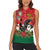 Portugal Christmas Women Sleeveless Polo Shirt Rooster of Barcelos Christmas Lightning Art - Wonder Print Shop