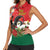 Portugal Christmas Women Sleeveless Polo Shirt Rooster of Barcelos Christmas Lightning Art - Wonder Print Shop