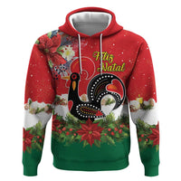 Portugal Christmas Zip Hoodie Rooster of Barcelos Christmas Lightning Art - Wonder Print Shop