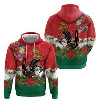 Portugal Christmas Zip Hoodie Rooster of Barcelos Christmas Lightning Art - Wonder Print Shop